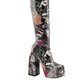 Block Heel Platform Over The Knee Boots